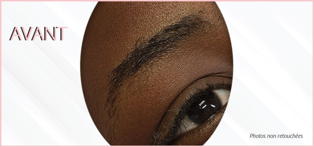 Semi permament sourcil avant après